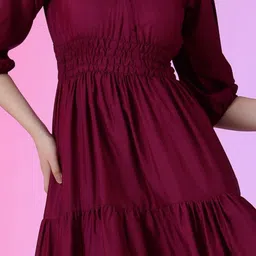 Krunal Raiyani Applique Crepe Fit & Flare Maxi Dress image 4