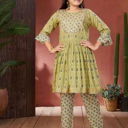 BAESD Girls Printed Regular Kurta with Trousers-picture-37