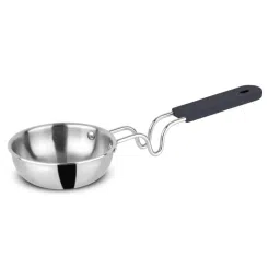 regalo 50 ml Stainless Steel Triply Tadka Pan with Long Silicon Handle image 1