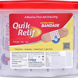 quik relif Bandage Strips Water Proof Non-Stick Skin-Friendly-200pcs Bandage Protector image 1