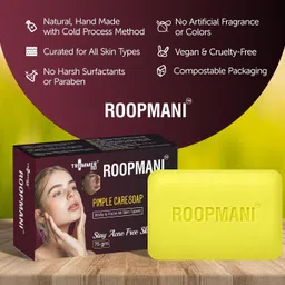 trimmeron Roopmani Pimple Care Soap for Acne-Free Skin Handmade Pimples & Acne Vegan image 3