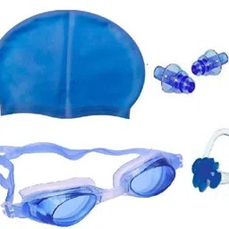 SWIMMING COMBO SET (CAP ,GOOGLES ,EAR PLUGS) CB-10 Swimming Kit-image-0