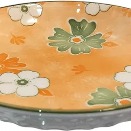 lemon tree Ceramic Round Deep Salad/Pasta/Snack Serving Plate, Platters for Serving Snacks Tray-picture-10