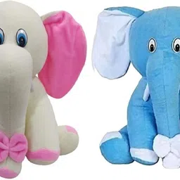 mhk White & Blue Elephant & Soft Stuffed Toy - 30 cm - 18 cm-picture-21