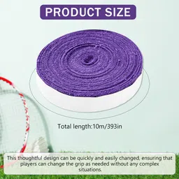 proberos Badminton Racket Grip Sweatband Tape Wraps (Black) Towel Grip image 2