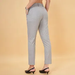 annabelle by pantaloons Women Regular Fit Grey Polyester Trousers image 4