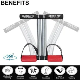 horse fit Tummy Trimmer and Sweat Belt Combo Ab Abdominal Exercise Equipment For Men&Women Fitness Accessory Kit Kit image 3