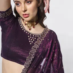 kalista Embellished Bollywood Organza Saree image 5
