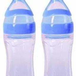 Baby Squeezy Food Grade Silicone Bottle Feeder with Soft Silicon Baby Feeding Used for Semi Solid |Spoon Feeder| Ceralac Feeder| Rice Paste Milk Food Feeder - 90 ml Pack of 2 (Blue)- SILICONE-image-92