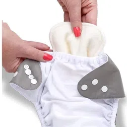 classy culture Classyculture Baby Reusable 2 Diapers+2Insert Washable 100%Absorption,0-3yrs image 3