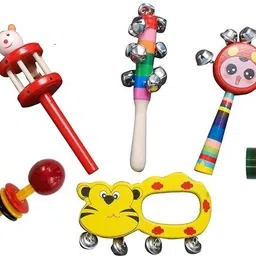 rainbowstore Crafted with Care: Introducing Our Handmade Wooden Rattles (Pack of 5) Rattle-picture-11