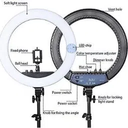 TECHGEAR Premium 18 inch Ring Light Warm and Cold Light Conversion Ring Flash image 2