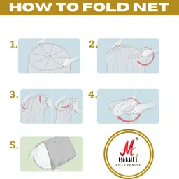 maruti enterprise Polyester Adults Washable Double Bed and king size bed(round) Mosquito Net image 5