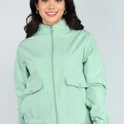 breil by fort collins Women Solid Biker/Riding Jacket image 1