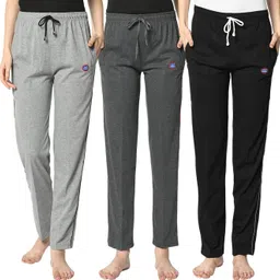 mack jonney Pack of 3 Women Solid Multicolor Track Pants-picture-23