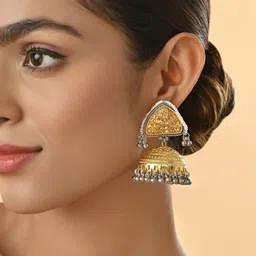 Fida Dome Shaped Jhumkas Earrings image 4