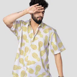 BROWN BROTHERS Unisex Relaxed Opaque Printed Casual Shirt-picture-11