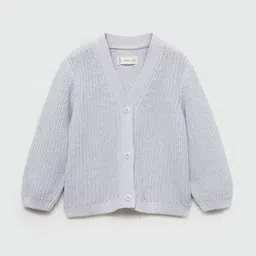 Mango Kids Girls Pure Cotton Knitted Cardigan image 1