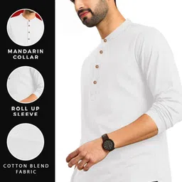 TrendiVastra Men Pack of 2 Solid Daily Cotton Straight Kurtas image 3