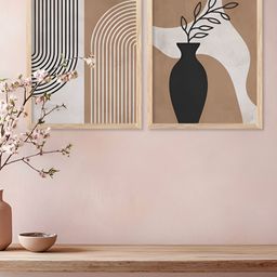 Kotart Brown, Black & Grey 2 Pieces Wooden Wall Arts-picture-45