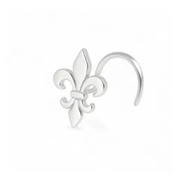 Sangria Women Flower Design 925 Sterling Silver Nosepin With Wire image 2