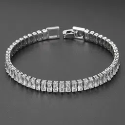 Zabby Allen Silver Plated American Diamond Studded Wraparound Bracelet-picture-29