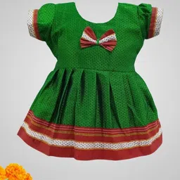 Mom and Me Green Cotton Dresses-image-48