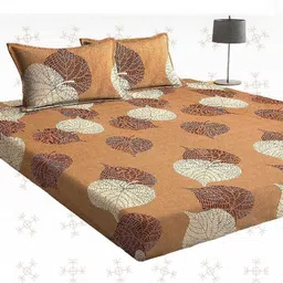 WELLNEST Unisex Brown Bedsheets-picture-41