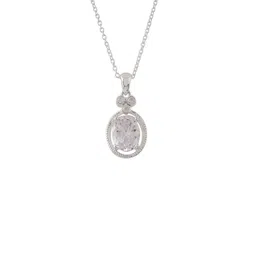 Studio Voylla Rhodium-Plated Contemporary Pendants with Chains image 5