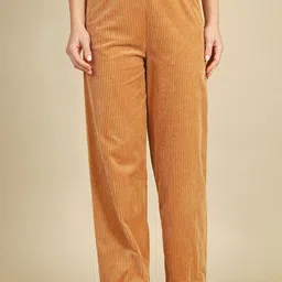 elleven Women Straight Fit Mid-Rise Trousers-picture-39