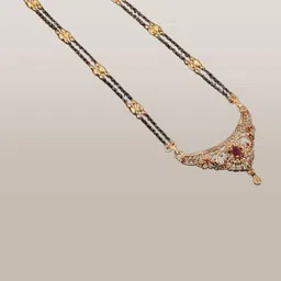 Laksh Enterprise Artificial Stones Studded and Beaded Mangalsutra-image-36