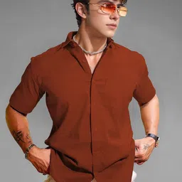 SZN Men Multi Solid Polyester Standard Casual Shirts-picture-16