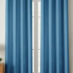 Yellow Weaves Blue 2 Pieces Room Darkening Door Curtains-image-33