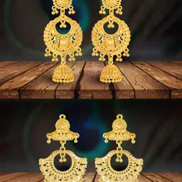 VIVASTRI Women Gold-Plated Alloy Earrings-picture-36