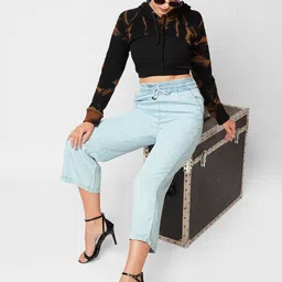 Kraus Jeans Women Loose Fit High-Rise Culottes Trousers image 3