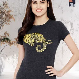 Metronaut Women Typography 2 Wonder Woman Printed Applique T-shirt-image-92