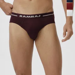 Ramraj Men Pack of 4 Solid 100% Soft Combed Fine Jersey Outer Elastic Briefs-picture-21