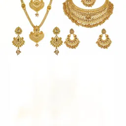 Women Click Set Of 2 Gold-Plated Stones Studded Jewellery Set-picture-35