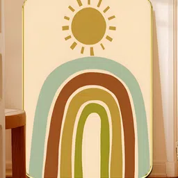 SAF Beige & Green Rainbow Printed Wall Art image 4