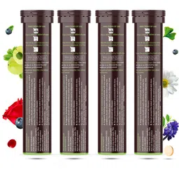 Vegan Greens Set Of 4 Skin Vitamins 37 Tablets- 25 Tablets Each- Orange image 3