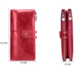 CONTACTS Women Leather Two Fold Wallet with SD Card Holder image 3