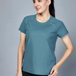 HRX by Hrithik Roshan Women Extended Sleeves Pockets T-shirt image 4