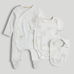 mothercare Kids Pack of 3 Pure Cotton Apparel Gift Set-picture-35