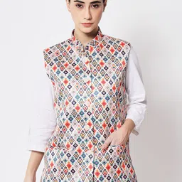 KALINI Printed Nehru Jackets image 1