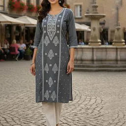 Anouk Women Ethnic Motifs Embroidered Thread Work Kurta-picture-21