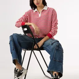 Pepe Jeans Women Striped Cotton Sweatshirt-picture-34