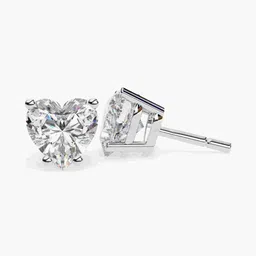 VALANOVA 14 Kt White Gold Lab Grown Diamond Studded Studs - 1.36 g image 2