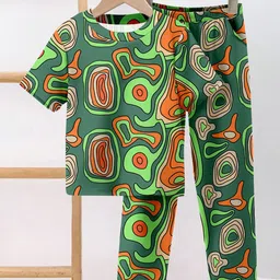 YK Boys Printed Round Neck T-Shirt With Trouser-image-24