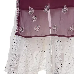 MRS RIGHT Women Ethnic Motifs Embroidered Regular Mirror Work Kurta with Palazzos image 2