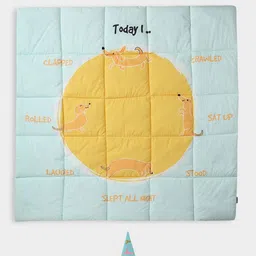 MiArcus Blue & Yellow Printed Pure CottonBaby Activity Play Mat-image-22